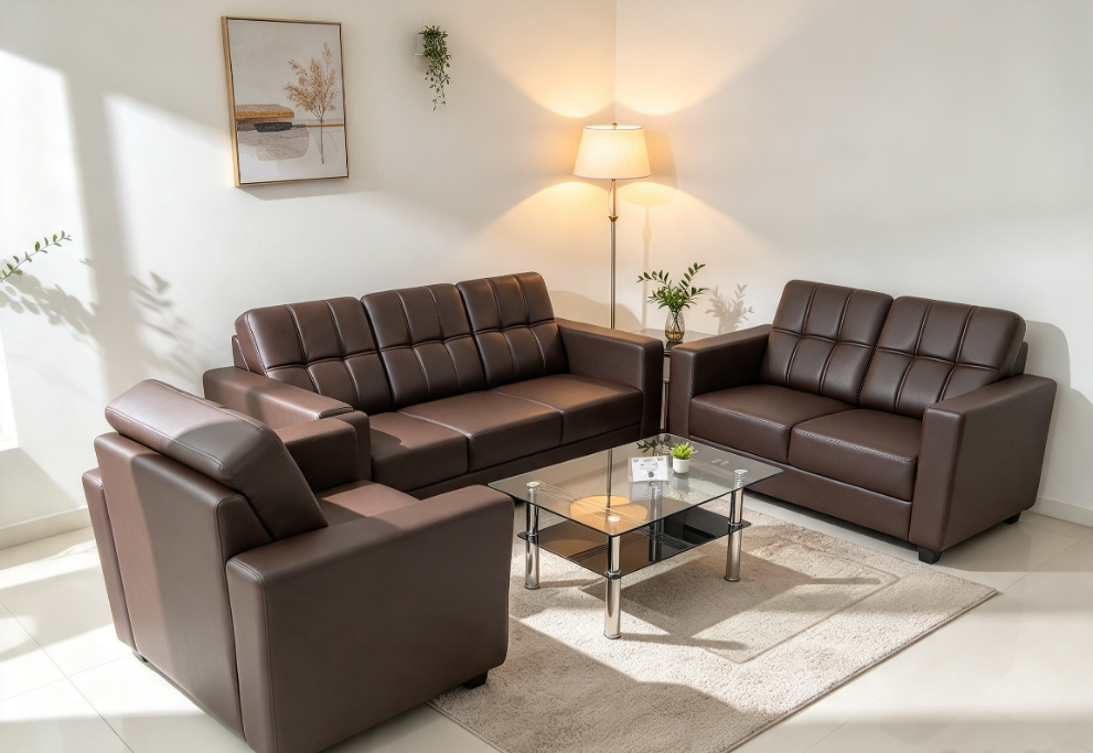 Sofa Set 3.2.1 Minimalis Best Seller by Limun Jaya Bonus Meja Kaca
