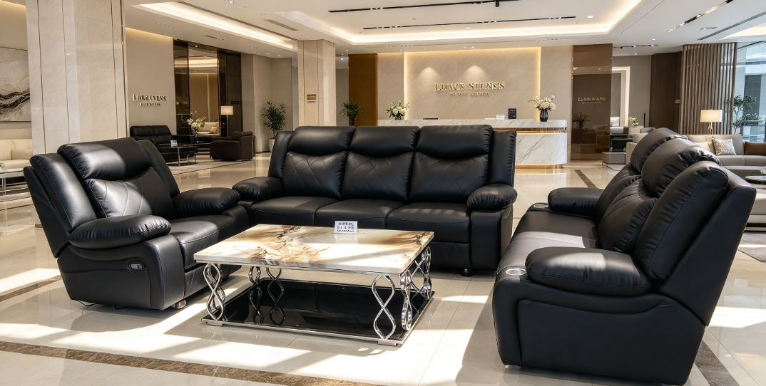 Sofa 3.2.1 Set Sultan Recliner + Meja Batu Marmer