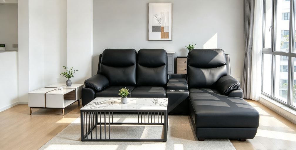 Sofa L Luxury Beverly Series + Meja